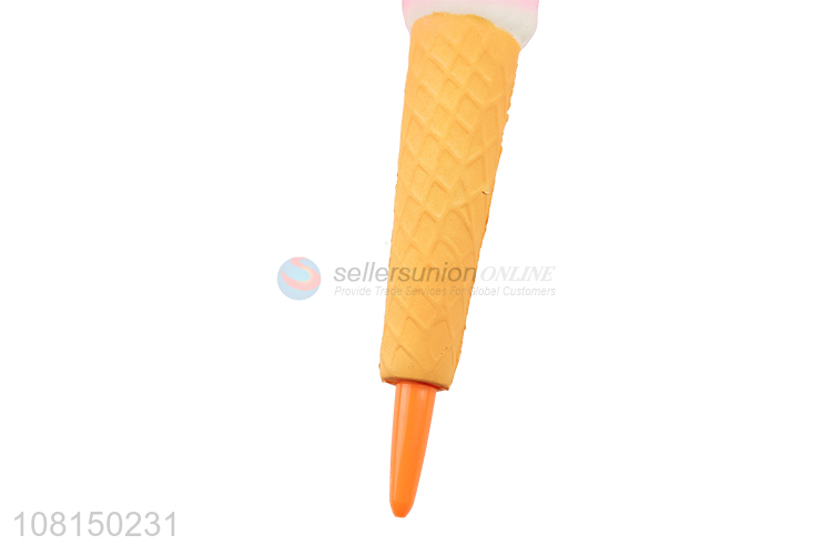 Hot Sale Pu Foam Squishy Slow Rising Ice Cream Shape Gel Pen