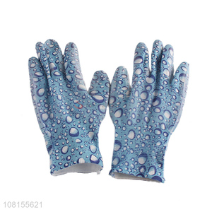 High quality drop printed pu coated anti-static gloves