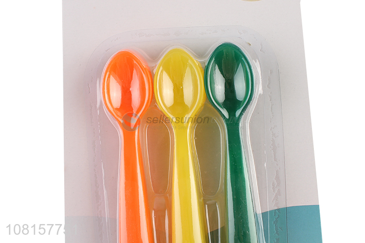 Best price 12pieces long handle soft baby spoons set for sale