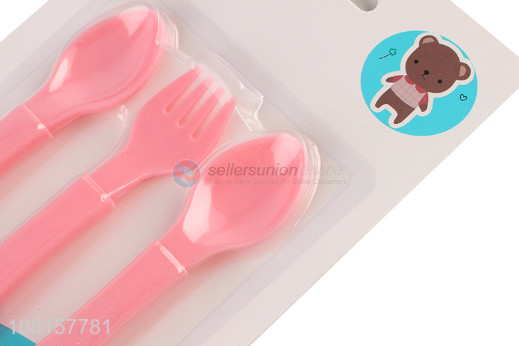 China wholesale 3pieces baby feeding set spoon fork set