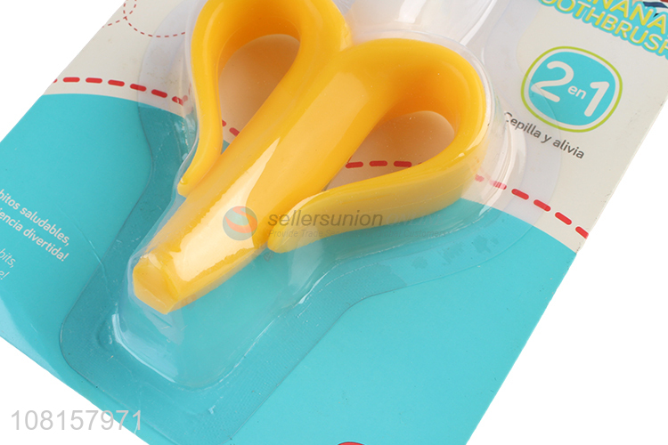 Best selling silicone baby teether soft cleaning toothbrush
