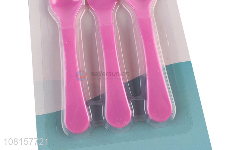 Factory supply plastic baby feeding fork spoon set for sale