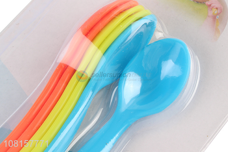 New style 6pieces plastic baby feeding spoon for daily use