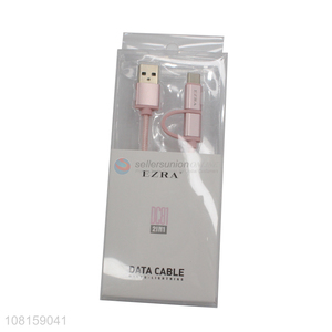 Yiwu supplier pink data cable type-C fast charging cable