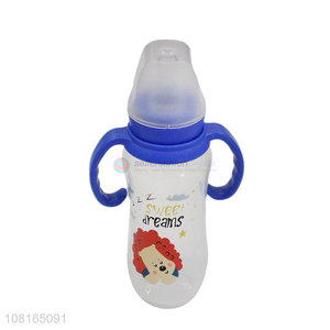 High quality reusable baby feeding bottle with handle