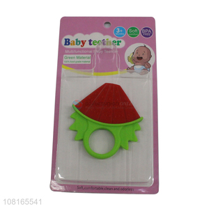 Good design fruit shape odorless clean baby teether toys