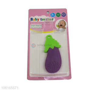 Wholesale cute design silicone soft comfortable baby teether