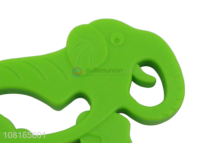 High quality soft bpa free elephant shape babt teether toys