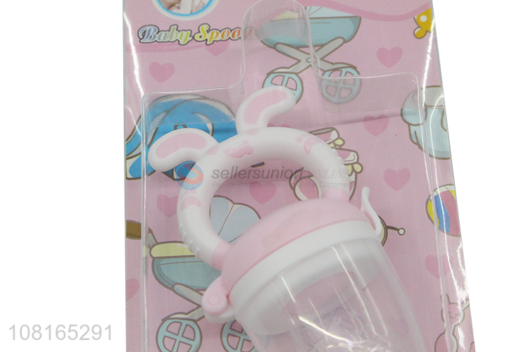 Cute design rabbit shape handle baby pacifier for sale