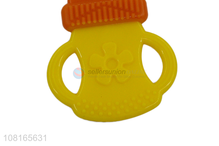 Most popular soft odorless silicone baby teether for sale