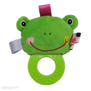 Factory wholesale creative frog rattles baby teether
