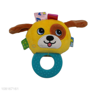 High quality cartoon baby teether with rattles for sale