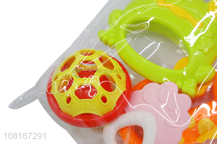 Hot selling creative molar teether baby rattle toy