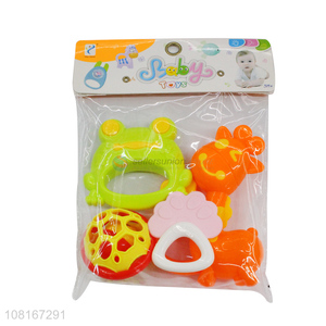 Hot selling creative molar teether baby rattle toy