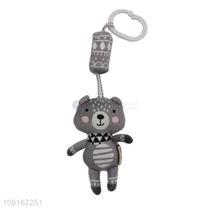 Good wholesale price gray cute bear rattle toy baby teether