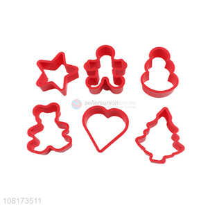 Best Quality 6 Pieces Plastic Cookie Cutter Cookies Mould Set