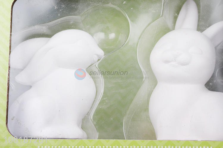 Top selling bunny figurines drawing games diy painting toys