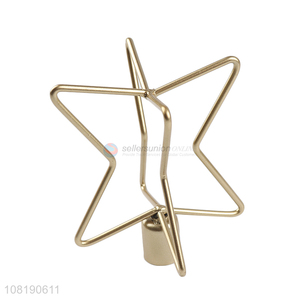 Top selling golden home décor metal candle holder wholesale