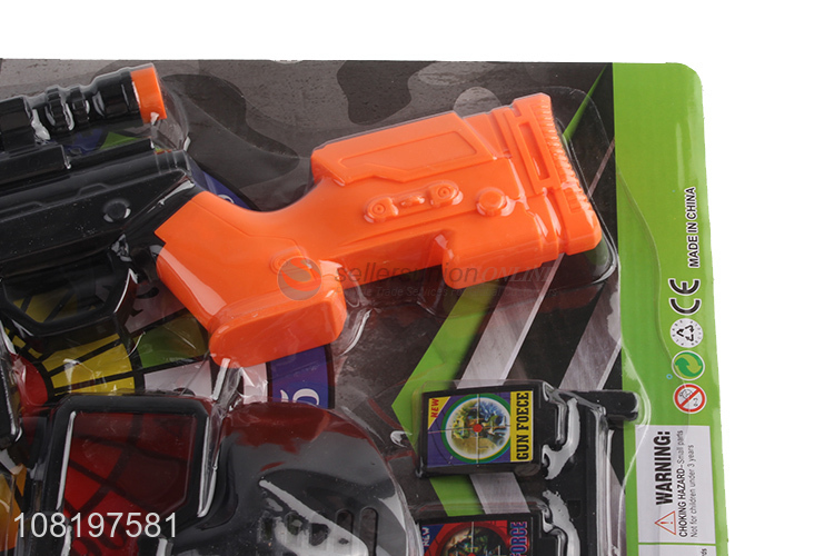 Best price children police series toys with soft bullet gun toys