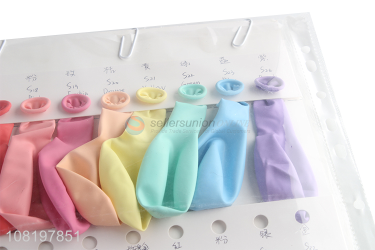 Best Selling Professional Balloon Latex Color Card