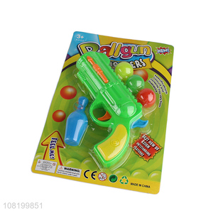 New arrival plastic ping pong gun toys with ball bullet