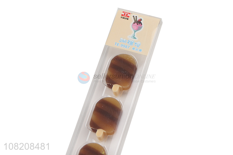Wholesale mini ice cream shaped pencil erasers for kids students