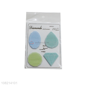Wholesale creative diamond shape memo pads sticky notes
