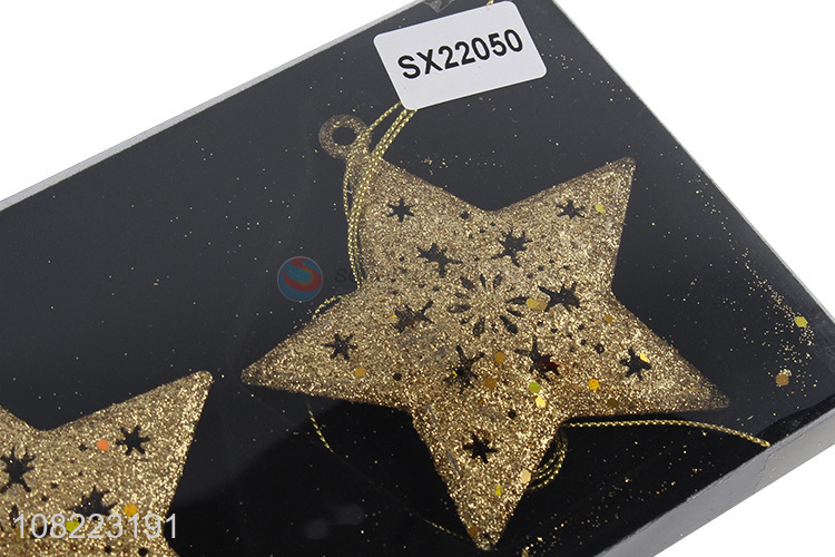 Hot Selling Hollow Out Five-Pointed Star Christmas Hanging Decoration