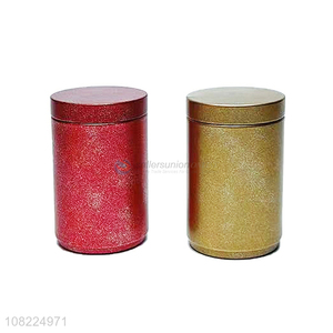 Delicate Design Cylinder Tin Can Fashion Multipurpose Tin Box