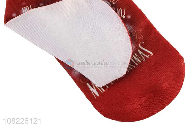 China imports breathable cotton socks 3D Christmas ankle socks