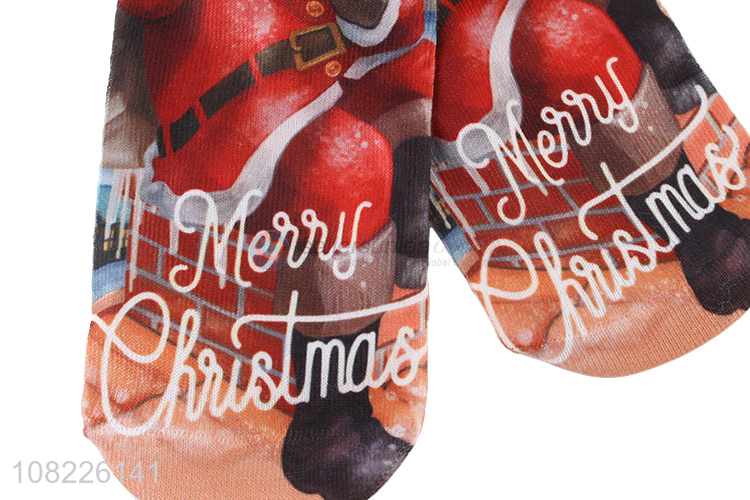 Hot selling unisex 3D Christmas ankle socks adult short socks