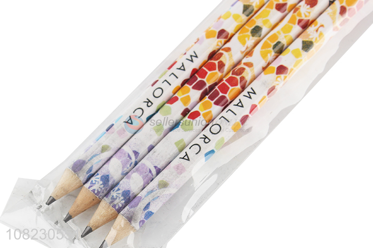 Low Price 4 Pieces Writing Pencil Fashion Students Pencils