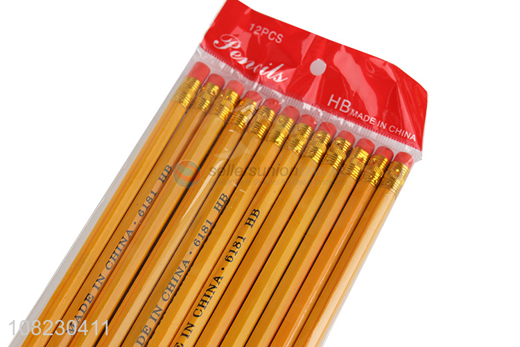 Good Price 12 Pieces HB Pencils Students Writing Pencil Set