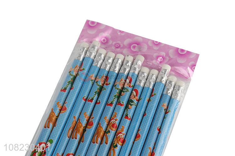 Hot Selling 12 Pieces Writing Pencil With Eraser