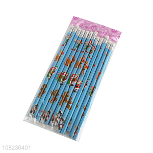 Hot Selling 12 Pieces Writing Pencil With Eraser