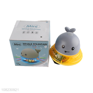 Wholesale from china whale shape bath spray water toys with light