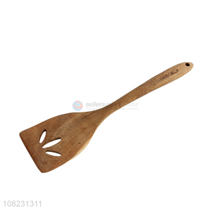 New Style Wooden Slotted Turner Cooking Spatula For Kitchen