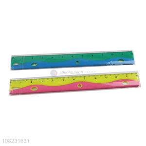 Wholesale 30cm colorful plastic straight ruler student stationery