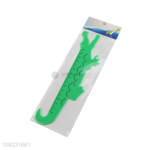 Good quality crocodile shape plastic ruler children kids stationery