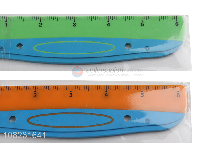 Hot selling 15cm plastic drafting rulers student measuring tool