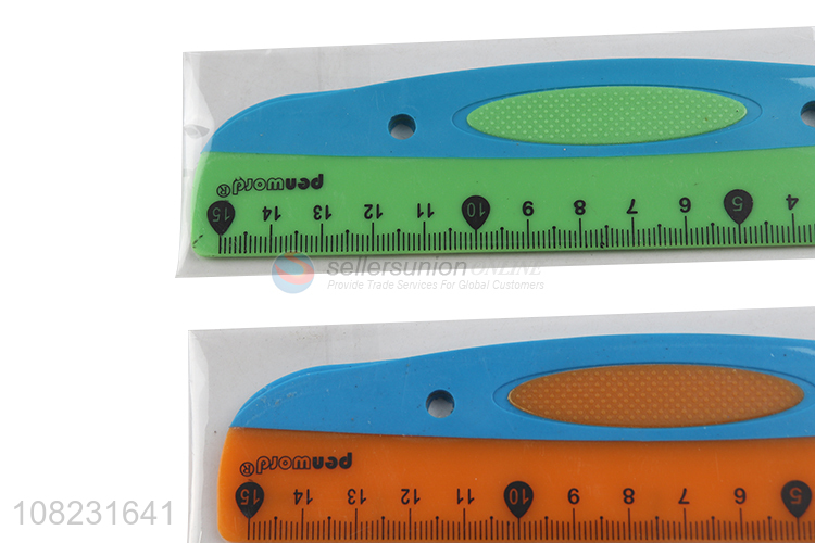 Hot selling 15cm plastic drafting rulers student measuring tool