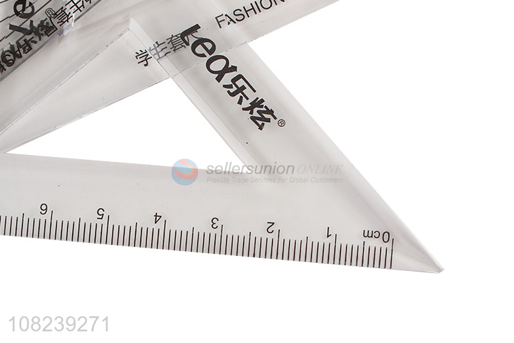 Good Quality Plastic Protractor Rulers Set For Students