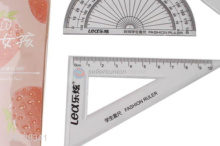Popular Office School Geometry Protractor Triangle Ruler Set