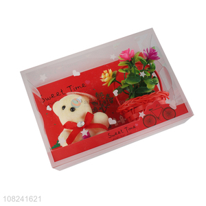 Top products Valentine's Day gifts set bears flower basket set