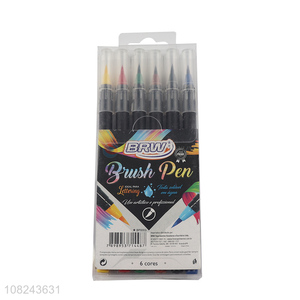 High Quality 6 Pieces Watercolor Brush Pen Set
