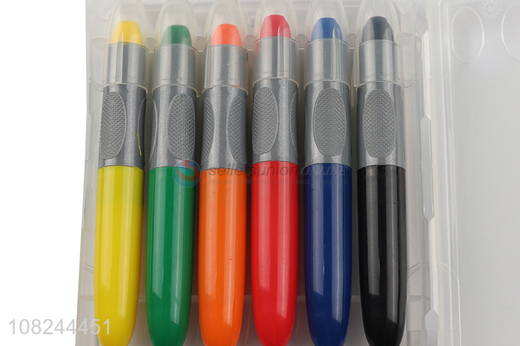 China products 6pieces color crayons for kids painting tools