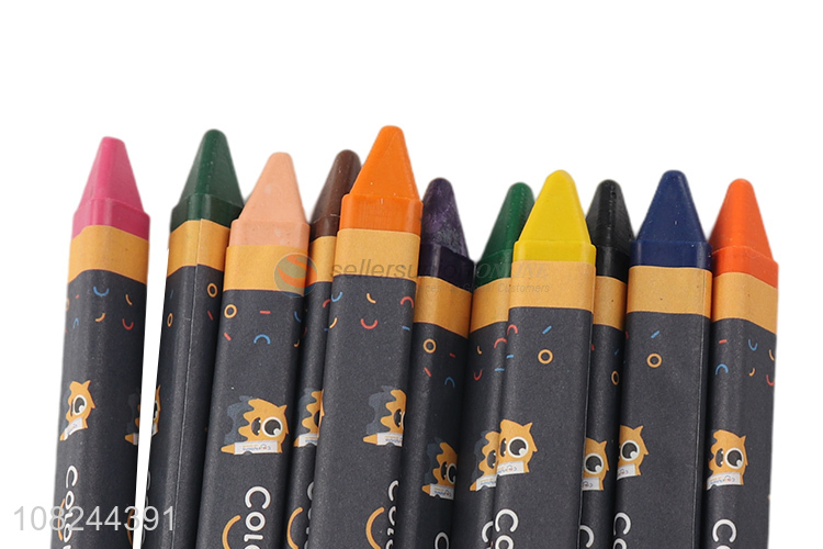 Online wholesale 12pieces non-toxic children crayons for stationery