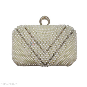 Factory direct sale fashion women pearls evening bags banquet bags