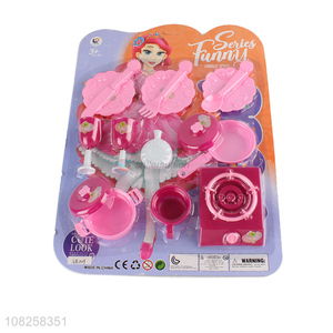 New arrival pink kitchen tableware toys pretend play set toys