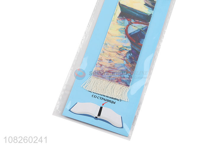 New arrival laminated book markers oil painting reading bookmarks
